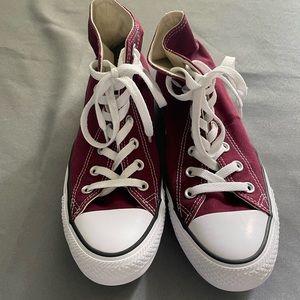 Maroon High Top Converse